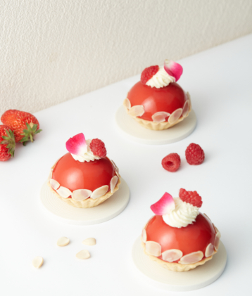 strawberry cream cheese tart recipe image portrait